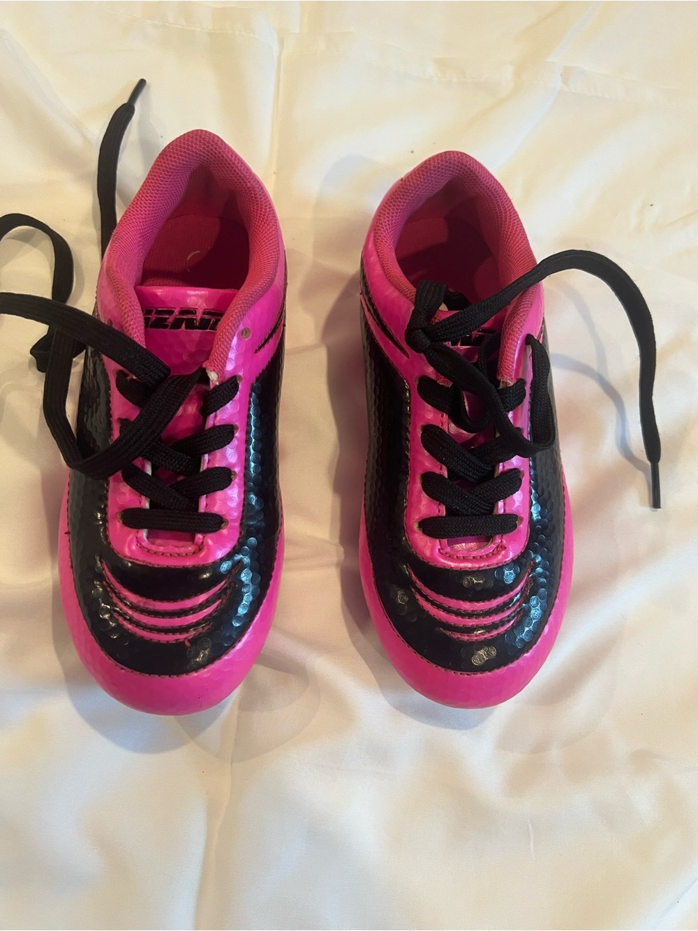 Vizari Kids Pink and Black Lace-Up Soccer Cleats